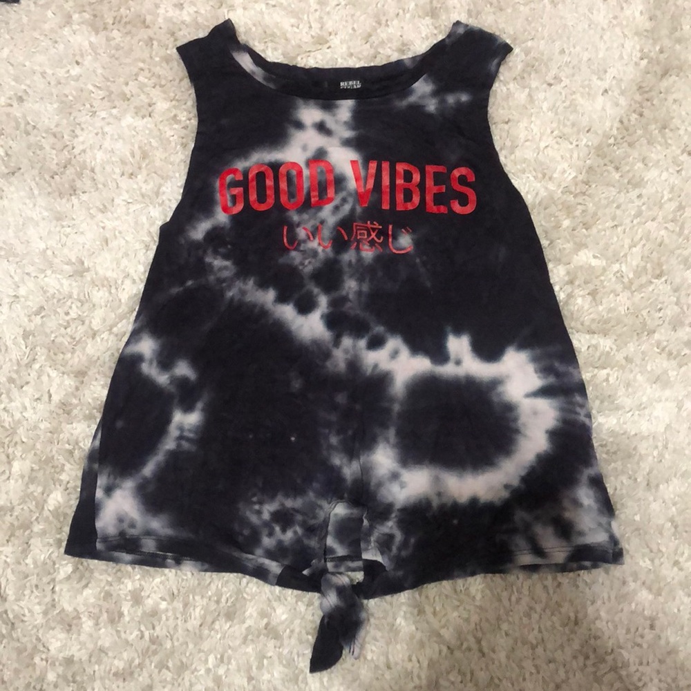 Tie Dye Good Vibes Graphic Tank